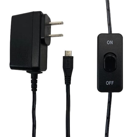 Micro Connectors Micro Connectors RAS-PWR03-PI 5V-2.5A Power Adapter with on & off switch for Raspberry Pi; ETL listed RAS-PWR03-PI